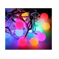 Гирлянда декоративная “Крупные матовые шарики” 4.4.м 30LED IP20 зел. провод мультиколор Космос