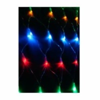 Гирлянда Сеть 240LED 1.8х1.7м с контроллером (разные режимы мигания) провод 3м IP20 мультиколор Космос