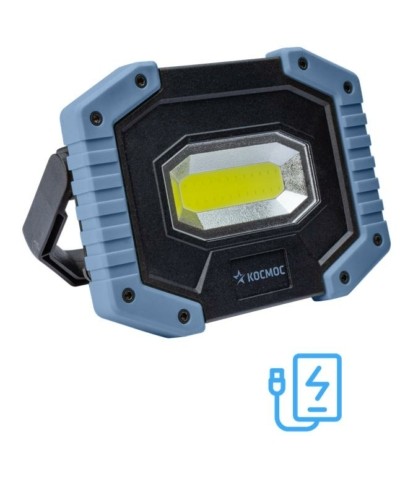 Фонарь-светильник аккумуляторный COB 5Вт рабочий аккум. съемн. Li-ion 18650 2х1.2А.ч Powerbank USB Космос KOS701Lit