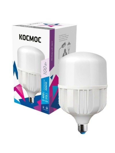 Лампа СДЛ высокомощная HWLED 100Вт 220В E27/40 6500К Космос LksmHWLED100WE27/4065