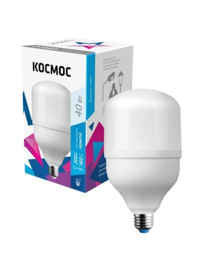 Лампа СДЛ HВтLED 40Вт 220В E27 4500К Космос LksmHWLED40WE2745