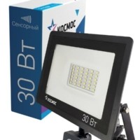 Прожектор светодиодный 30Вт 6500К IP65 2400лм с датчиком Super-Slim Космос K_PR5_LED_30S