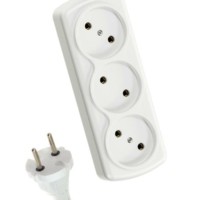 Удлинитель сетевой 3х7м 6А IP20 ПВС 2х0.75 Космос YKsm7m-3g(6A)S