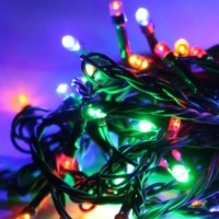 Гирлянда светодиодная 50LED провод 6.5м 8 режимов мигания Космос