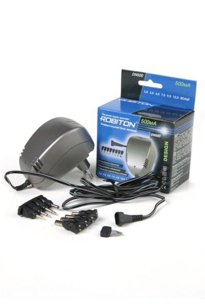 Robiton DN500 500мА нестабилизированный, 8 насадок BL1