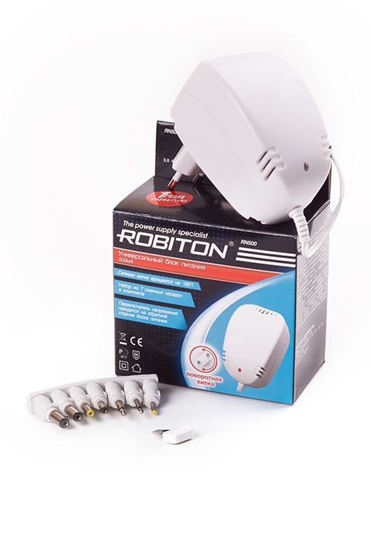 Robiton RN500 500мА нестабилизированный, 7 насадок BL1