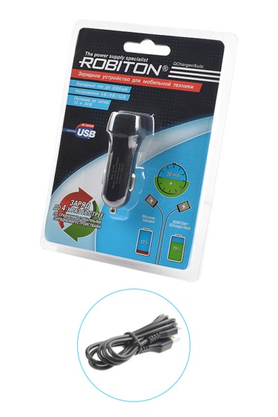 Robiton QCharger/Auto (12-24V) + MicroUSB, 1м BL1