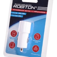 Robiton TwinUSB1000/Auto 2100мА с 2 USB входом (12-24V) BL1