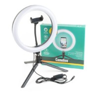 Camelion KD-849 C02 LED 10Вт кольцевой на треноге 3 ур яркости USB-кабель 5B с пультом управлен