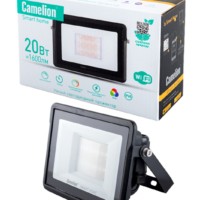 Camelion Smart Home LFL/SH-20/RGBCW/WIFI светодиодный диммируемый 20Вт 2700-6500K+RGB IP65 черный
