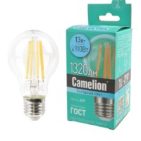 Лампа СДЛ Camelion LED13 A60 FL/845/E27 Филамент 13Вт E27 4500K