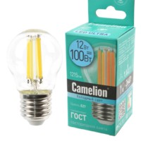 Лампа СДЛ Camelion LED12 G45 FL/845/E27 Филамент 12Вт E27 4500K