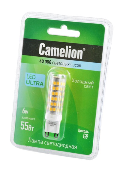 Лампа СДЛ Camelion LED6 G9/845/G9 6Вт 4500K
