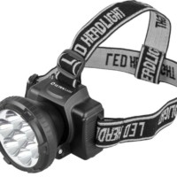 Фонарь светодиодный налобный аккумуляторный LED5362 7LED 2 режима 220В пластик. черн. (бокс) Ultraflash 11256
