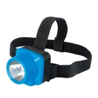 Фонарь светодиодный налобный аккумуляторный LED5375 LED 0.4Вт 2 режима 220В пластик. голуб. (бокс) Ultraflash 14252