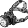 Фонарь светодиодный налобный аккумуляторный LED5363 9LED 2 режима 220В пластик. черн. (бокс) Ultraflash 11257