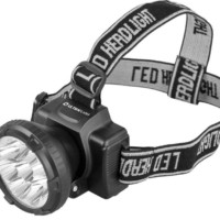 Фонарь светодиодный налобный аккумуляторный LED5363 9LED 2 режима 220В пластик. черн. (бокс) Ultraflash 11257