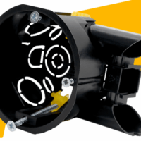 Коробка КМЭУ для полых стен с пластмассовыми лапками УПп 68/45.1.2. Uplast 020-012