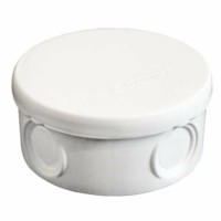 Коробка КМЭР ОП d90х45мм IP54 4 выхода без гермовводов крышка защелкивающаяся бел. Epplast 145151