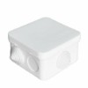 Коробка КМЭР ОП 75х75х45мм IP54 6 выходов 3 гермоввода крышка защелкивающаяся бел. Epplast 220321