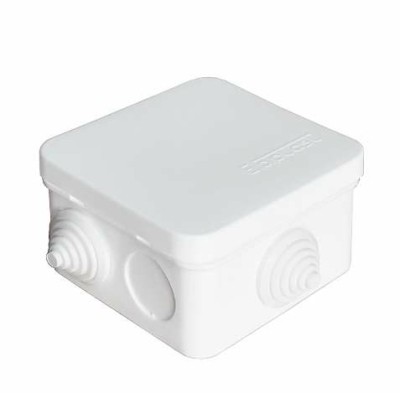 Коробка КМЭР ОП 75х75х45мм IP54 6 выходов 3 гермоввода крышка защелкивающаяся бел. Epplast 220321