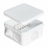 Коробка КМЭР ОП 75х75х45мм IP54 10А 6 выходов 6 контактов 3 гермоввода с клемм. крышка защелкивающаяся бел. Epplast 220323