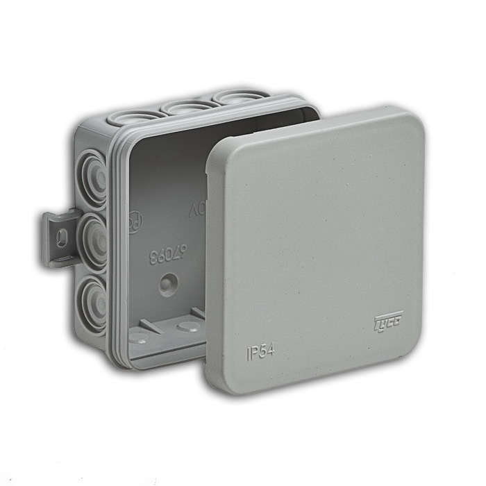 Коробка КМЭР ОП 85х85х35мм 12 вводов IP54 сер. Ruvinil 67093