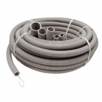 Гофротруба ПВХ для кабеля лёгкая d20мм с протяжкой/зондом серая 20м Ruvinil 12001(20)