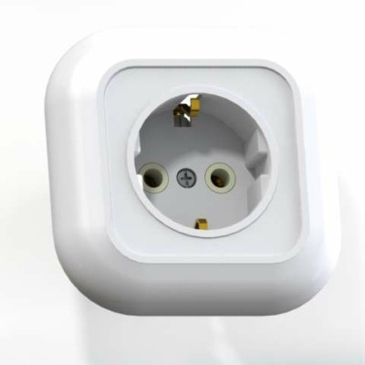 Розетка 1-м СП Валентина РС16-635 16А IP20 с/з бел. Кунцево 7653