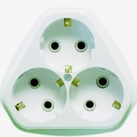 Розетка 3-м ОП РА10/16-833 16А IP20 с/з бел. Кунцево 5921