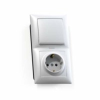 Блок СП БКВР-420 Селена (1-кл. выкл. и индик.+ розетка с/з) бел. Кунцево 8216