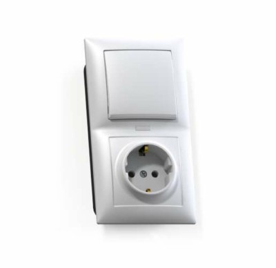 Блок СП БКВР-420 Селена (1-кл. выкл. и индик.+ розетка с/з) бел. Кунцево 8216