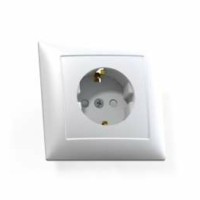 Розетка 1-м СП Селена РС16-400 16А IP20 с/з защ. шторки бел. Кунцево 8121