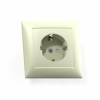 Розетка 1-м СП Селена РС16-400 16А IP20 с/з защ. шторки сл. кость Кунцево 8151