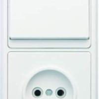 Блок БКВР-037 Бэлла (1-кл. выкл. + розетка) Кунцево 5815