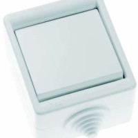 Выключатель 1кл. ОП 10А IP44 А110-015 бел. Кунцево 5904