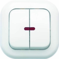 Выключатель 2кл. СП Валентина 10А IP20 С56-175 с инд. бел. Кунцево 7649