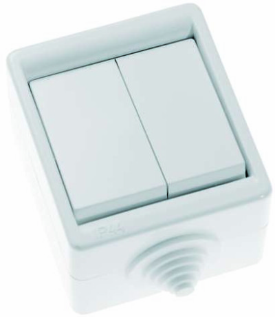 Выключатель 2кл. ОП 10А IP44 А510-235 бел. Кунцево 5905