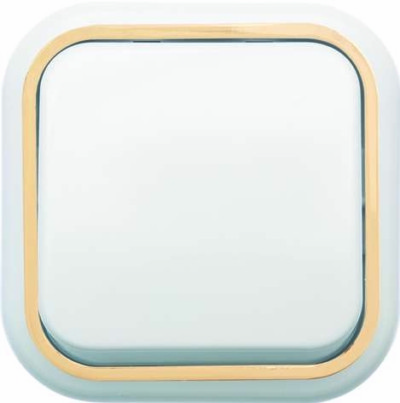 Выключатель 1кл. ОП Валентина 10А IP20 А16-038 бел./зол. Кунцево 7631