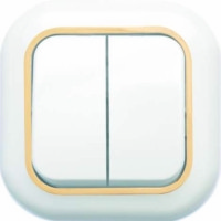 Выключатель 2кл. СП Валентина 6А IP20 С56-034 бел./зол. Кунцево 7648