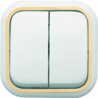 Выключатель 2кл. ОП Валентина 10А IP20 А56-025 бел./зол. Кунцево 7635