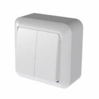 Выключатель 2кл. ОП Оптима 10А IP20 А510-380 с монт.пл. бел. Кунцево 8003