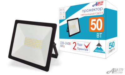 Прожектор светодиодный СДО 50Вт 6500К IP65 Aktiv Electro СДО-5