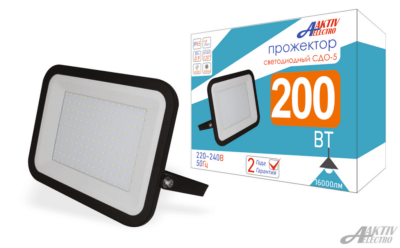 Прожектор светодиодный СДО 200Вт 6500К IP65 Aktiv Electro СДО-5