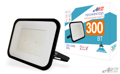 Прожектор светодиодный СДО 300Вт 6500К IP65 Aktiv Electro СДО-5