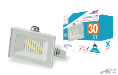 Прожектор светодиодный СДО 30Вт 6500К IP65 белый Aktiv Electro СДО-5