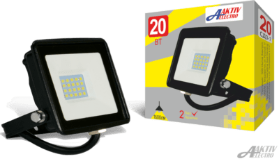Прожектор светодиодный СДО 20Вт 6500К IP65 Aktiv Electro СДО-7