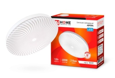 Светильник светодиодный DECO АВРОРА 12Вт 230В 4000К 780лм 210х50мм In Home 4690612037349