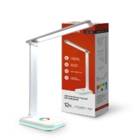 Светильник настольный светодиодный ССО 20Б 12Вт 6500К 640лм RGB-подсветка сенсор-диммер с адаптером бел. In Home 4690612041070