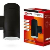 Светильник GX53S-2B-Цилиндр GX53 IP65 230В уличный двусторон. подсветка черн. In Home 4690612023533